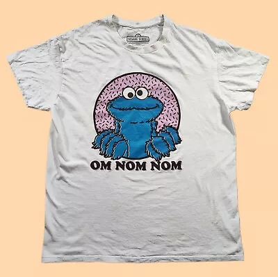 Buy Sesame Street 123 Cookie Monster Tshirt Graphic Print Tee - XL White T-Shirt • 17.50£