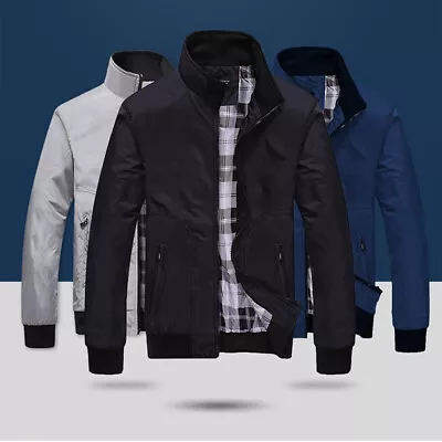 Buy Autumn Outdoor Mens Stand Collar Zipper Jacket Sports Coat Windbreaker Jacket • 12.42£