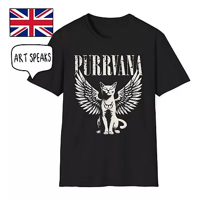 Buy Nirvana Cat T-Shirt Men Unisex Funny In Utero Parody 1990’s Grunge Music Gift • 15.99£