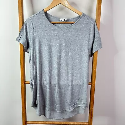 Buy Witchery Shirt Womens Medium Grey Short Sleeve Relaxed • 9.15£