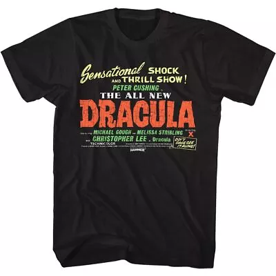 Buy Hammer Horror - Dracula Shock & Thrill - Short Sleeve - Adult - T-Shirt • 23.29£