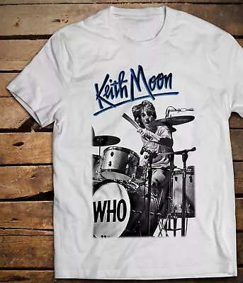 Buy Vintage Keith Moon Heavy  Cotton White All Size Unisex Shirt MM019 • 21.46£