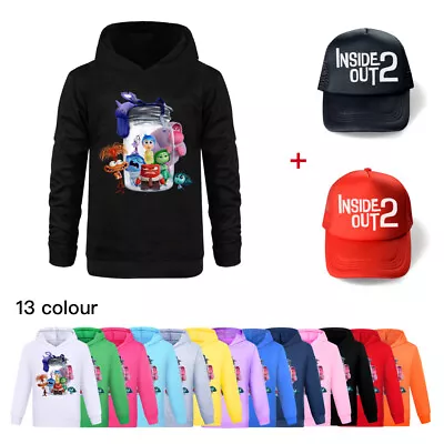 Buy Kids Inside Out 2 Hoody Hoodie Pullover Sweatshirt Jumper Cap Spring Fall Top UK • 12.99£