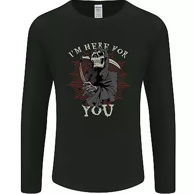 Buy Im Here For You Grim Reaper Skull Devil Mens Long Sleeve T-Shirt • 11.99£