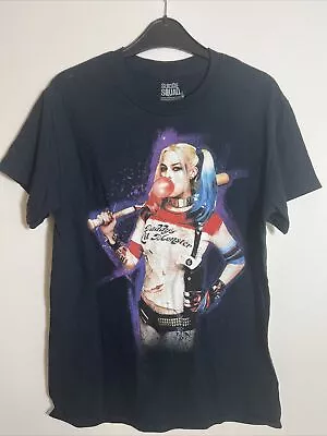 Buy Harley Quinn T-Shirt Womens Small Daddys Little Monster Black Top • 13.99£