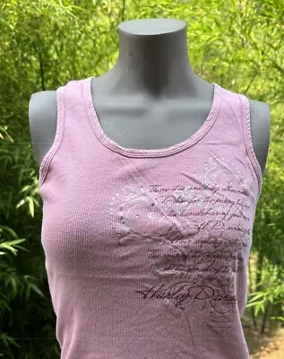 Buy HARLEY DAVIDSON WOMEN'S TANK Pink Soaky Mtn Waterpark Pigeon Forge Fitted XL • 11.19£