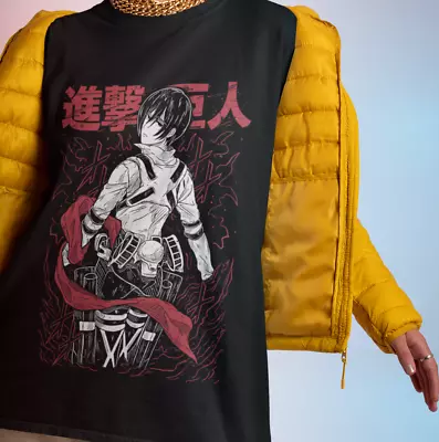 Buy Mikasa Ackerman Shirt Attack On Titan Tshirt AOT T-Shirt SNK Hange Levi Eren Tee • 17.88£