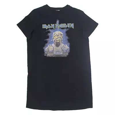 Buy Iron Maiden Oversized Womens T-Shirt Dress Black Short Sleeve Knee Length S • 14.99£