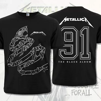 Buy Black T-Shirt Metallica, The Black Album (1991) Snake. Thrash Metal. Heavy Metal • 18.66£