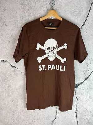 Buy Vintage St Pauli Soccer Team Football Tshirt Skull Spell Out Logo M • 51.35£