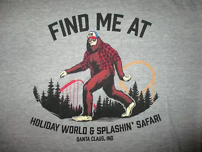 Buy HOLIDAY WORLD SPLASHIN' SAFARI T SHIRT Santa Claus Indiana BIGFOOT Sasquatch XL • 11.19£
