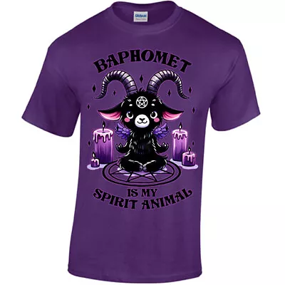 Buy Baphomet Is My Spirit Animal T-shirt, Cute, Satanic, Adorable Goat, Supernatural • 15.95£