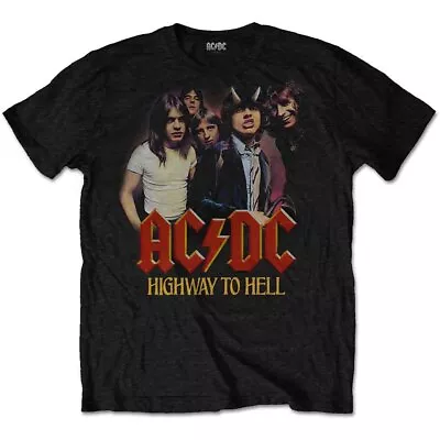 Buy Official AC/DC T Shirt Highway To Hell Group Black Classic Rock Metal Tee Mens • 15.98£