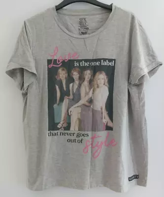 Buy OFFICIAL Grey Carrie SEX & THE CITY Cast Print T-shirt Top PLUS Size 18 • 3.49£
