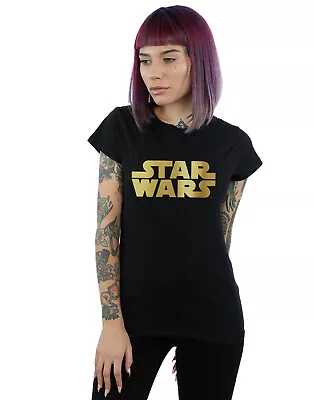 Buy Star Wars Women's Gold Logo T-Shirt • 13.99£