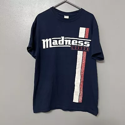 Buy Madness Striped Navy Blue Unisex London Design T Shirt Official Merch SKA Size M • 10£