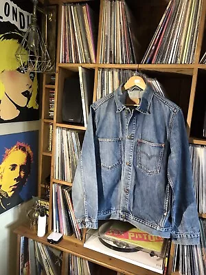 Buy Men’s Levi Trucker Denim Jacket Great Vintage Condition Size Large Blue • 29.99£
