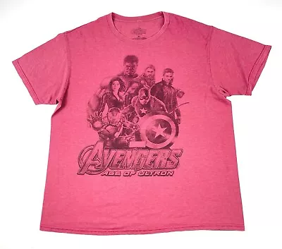 Buy Men’s Avengers Age Of  Ultron Red T Shirt Size XL • 13.07£