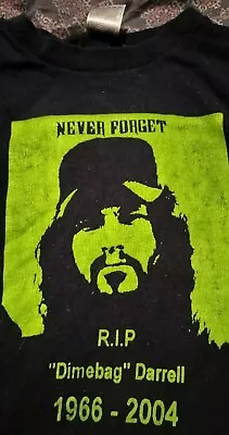 Buy Dimebag Darrell Sz L Tribute Shirt Rare! Won't Find Another In Dime Slime Green • 18.67£