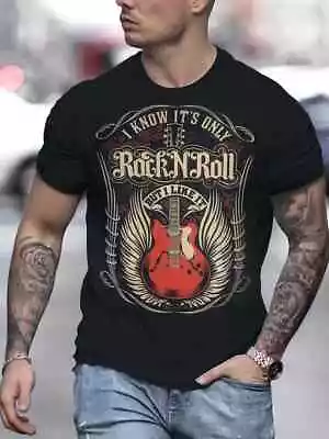 Buy ROLLING STONE It's Only Rock N Roll But I Like It Mens T-Shirt BLACK XL • 18.95£