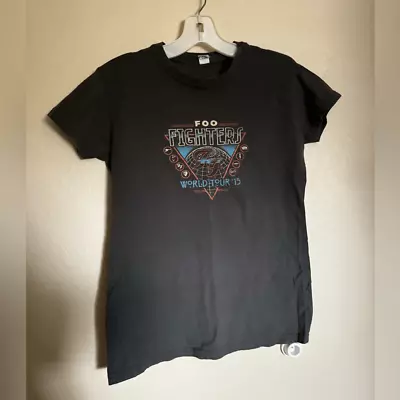 Buy Foo Fighters World Tour 2015 Concert Band Tee Shirt Womens Large Grey Colorado • 35.48£