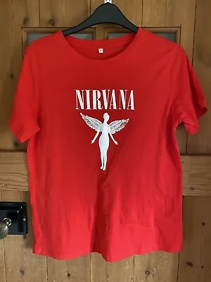 Buy Nirvana T Shirt Womens Size S In Utero Logo  • 4.90£