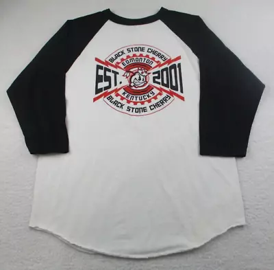 Buy Black Stone Cherry Shirt Large Men's Southern Rock Band White Raglan Tee • 17.47£