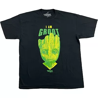 Buy Guardians Of The Galaxy T Shirt XL Black I Am Groot Graphic Film Tv Tee XL • 20£