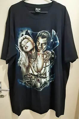 Buy Wild Black Double-sided Vampire/Dracula T-shirt, Size XXXL *slightly Used* • 5£