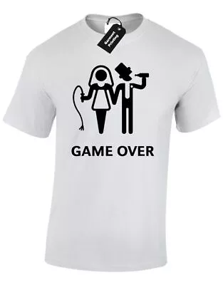 Buy Game Over Mens T Shirt Funny Wedding Bride Groom Design Gift Present Joke Humour • 8.99£