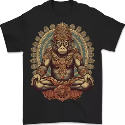 Buy Monkey Guardian Religion Meditation Yoga Mens T-Shirt 100% Cotton • 10.48£