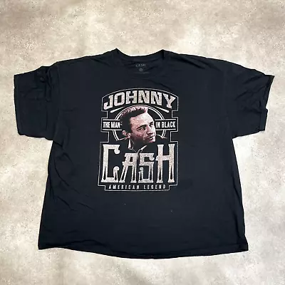 Buy Johnny Cash T-Shirt Mens Music American Legend Graphic Print Tee, Black, 3XL • 15£