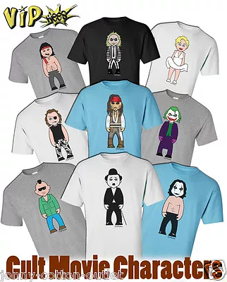 Buy VIPwees Mens Quality Cotton T-Shirt Cult Movie Inspired Caricatures ChooseDesign • 13.99£