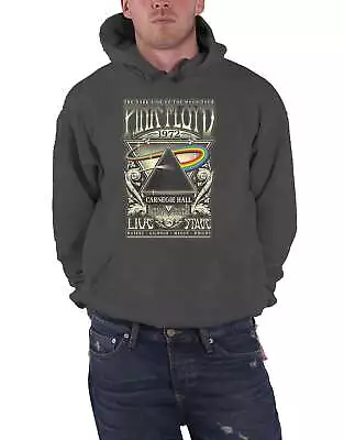 Buy Pink Floyd Hoodie Carnegie Hall Poster New Official Mens Charcoal Grey Pullover • 29.95£