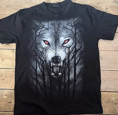 Buy Spiral Wolf Top Graphic Front And Back Size M • 6.50£