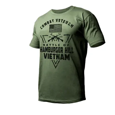 Buy Combat T-shirt Military Vietnam War Hamburger Hill Infantry Tactical Assault Tee • 18.63£
