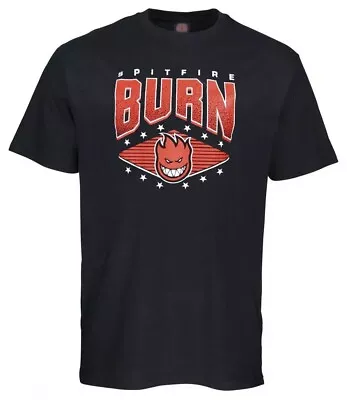 Buy SPITFIRE WHEELS - Skateboard Tee Shirt - Large / Black - Burn Champs • 20.99£