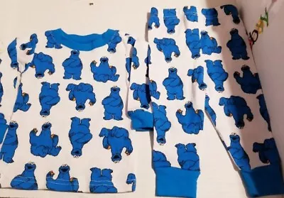 Buy Sesame Street Cookie Monster Sz  12 Mos Baby Pajamas SNUG-FIT PJs Great Conditio • 5.44£