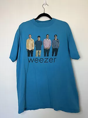 Buy Vtg 1994 Weezer Rock Band Cotton Blue All Size Unisex Shirt MM1102 • 17.73£