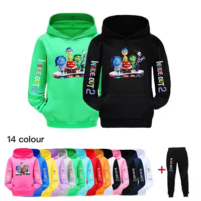 Buy Boys Inside Out 2 Hoody Kids Hoodie Pullover Jumper Birthday Gifts Costume Tops • 11.99£