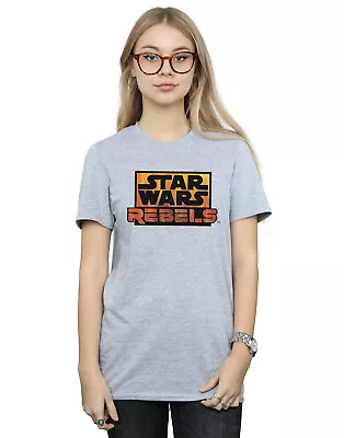 Buy Star Wars Women's Rebels Logo Boyfriend Fit T-Shirt • 13.99£