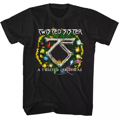 Buy Twisted Sister Twisted Christmas Black Adult T-Shirt • 15.82£