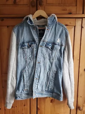 Buy Hollister Distressed Look Denim Jacket, Size Large, Excellent Condition  • 12£