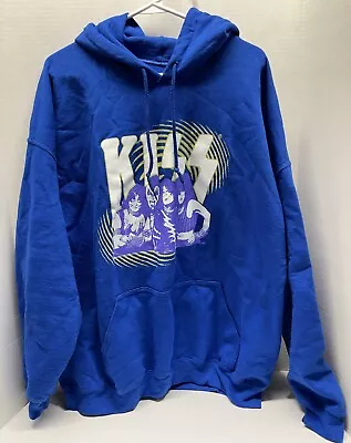 Buy KISS Cotton Royal Blue Hoodie From Official KISS Store  Size XXL • 42.82£