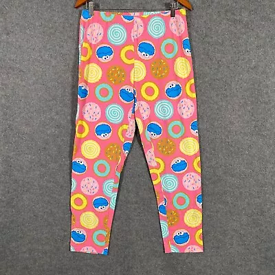 Buy Sesame Street Womens 12 - 14 Pink Blue Cookie Monster Capri Pull On Ladies • 9.15£