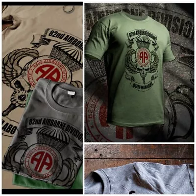 Buy Airborne T-shirt Paratrooper Military Army 82nd Special Ops Combat Infantryman • 18.63£
