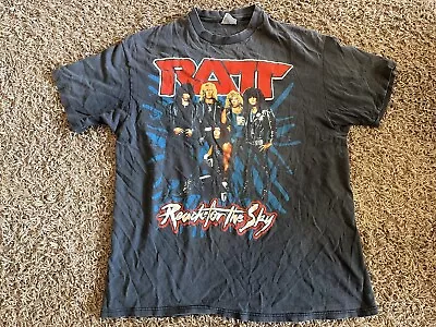 Buy Vintage XL 1989 RATT Reach For The Sky City To City Tour T Shirt Single Stitch • 116.69£
