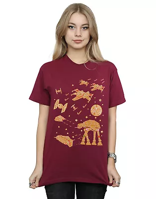Buy Star Wars Women's Gingerbread Battle Boyfriend Fit T-Shirt • 13.99£