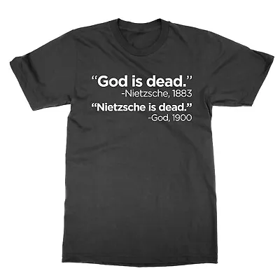 Buy God Is Dead Nietzsche Is Dead T-shirt Funny Nerd Tee Philosophy Present Gift • 14.99£