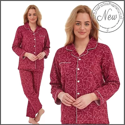 Buy Ladies Flannelette Wincey PJs Pyjama Set Warm Winter Cotton Size 8 To 22! NEW • 20.99£